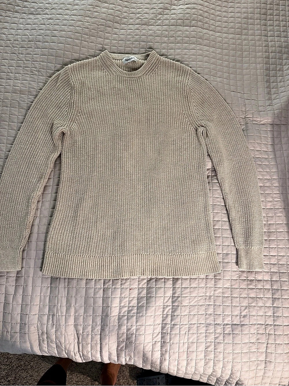 Goodfellow & Co Crewneck Sweater in Beige Size Medium Like New